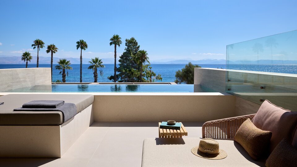 Tiara Holidays - Avali Mar-Bella - Panorama Junior Suite Private Pool Sea View - terasa i bazen